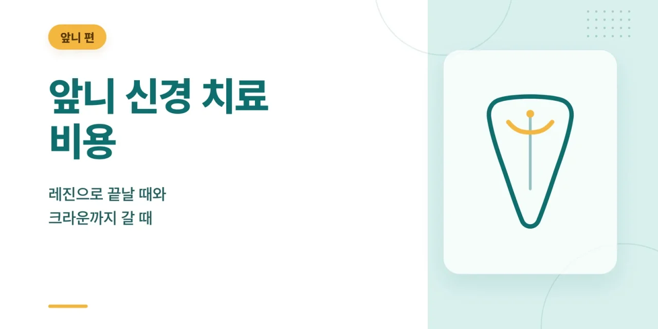 앞니 신경 치료 비용