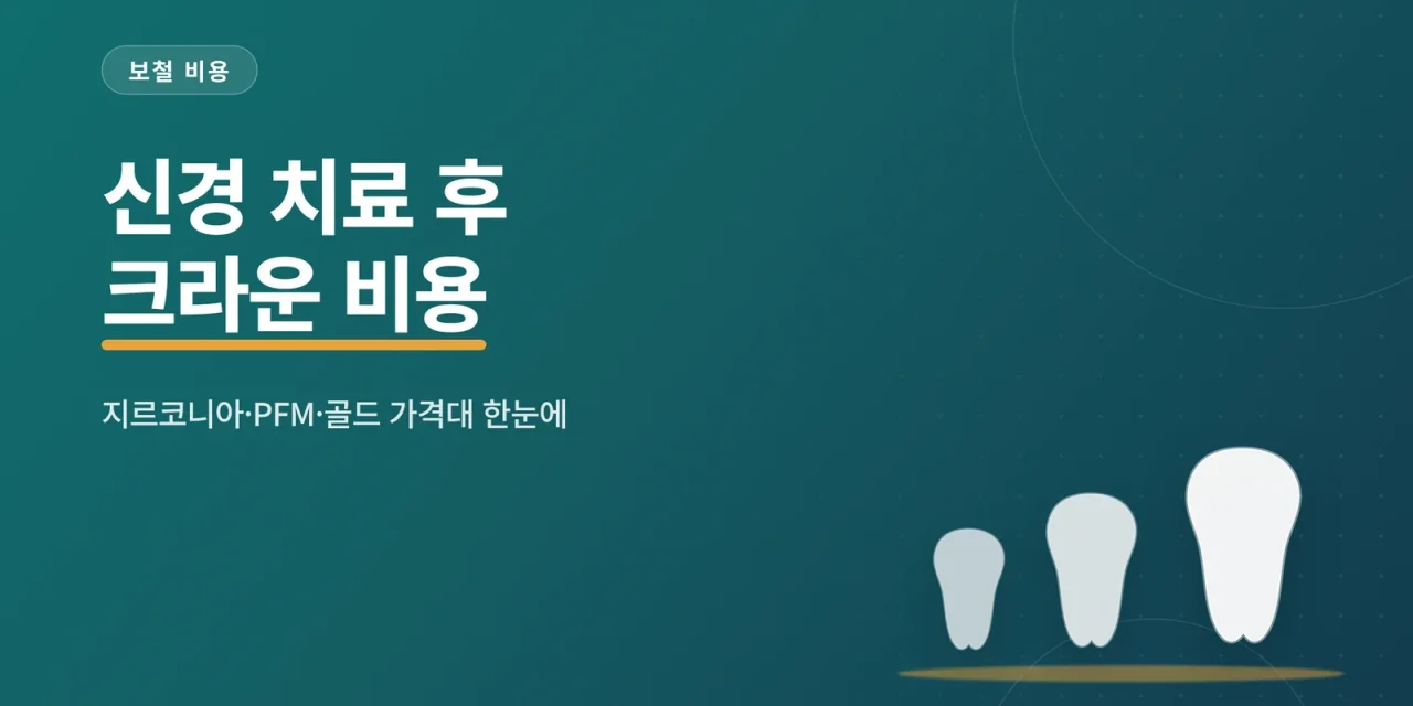 신경 치료 후 크라운 비용