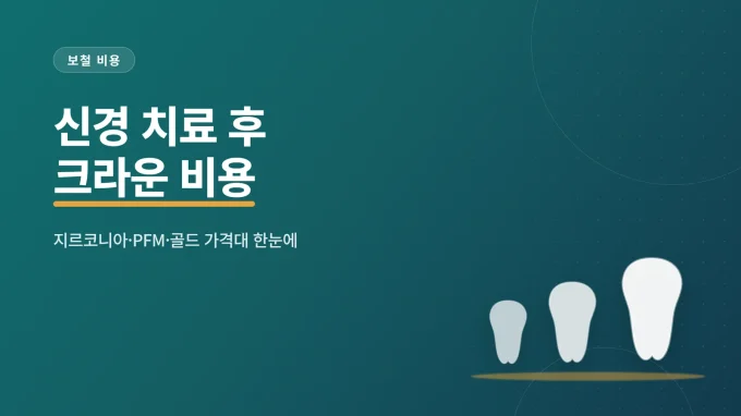 신경 치료 후 크라운 비용