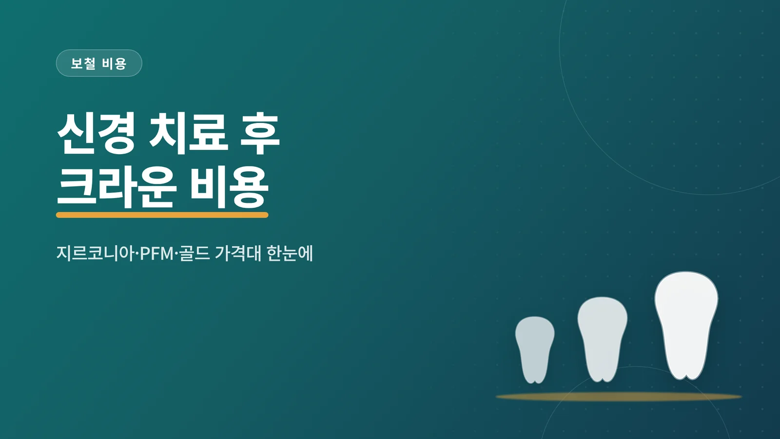 신경 치료 후 크라운 비용